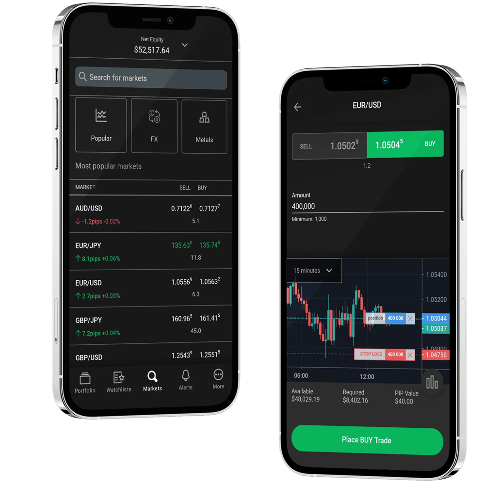 FOREX.com trading platform interface displaying forex market charts and live currency data on laptop screen