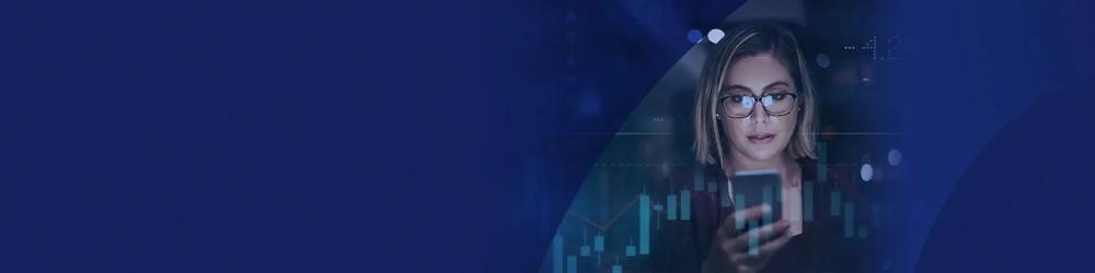 Smooth blue abstract background with curved lines and gradient light effects.