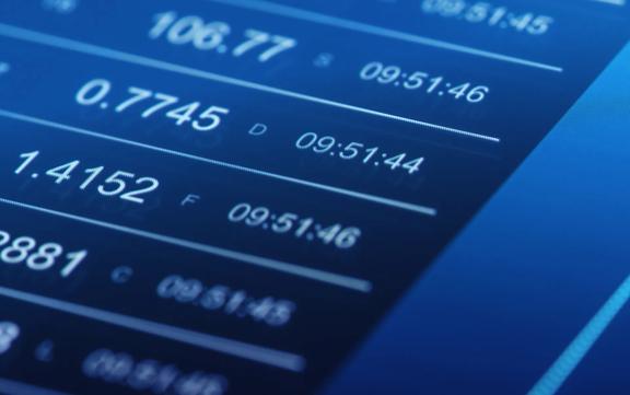 Digital forex trading screen displaying live currency price quotes and timestamps representing real-time market data