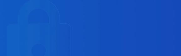 Abstract blue gradient background featuring an outline of a padlock, representing security and protection